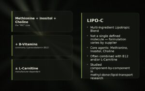LIPO-C Research Guide: Composition, Lipotropic Biochemistry & Regulatory Status